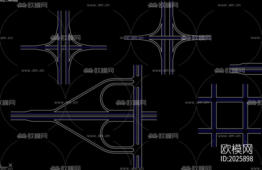 道路規(guī)劃CAD圖庫(kù)下載(渲染圖4)