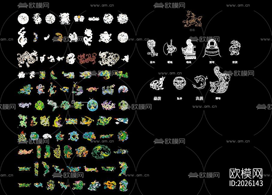龙纹cad图库下载（渲染图8）