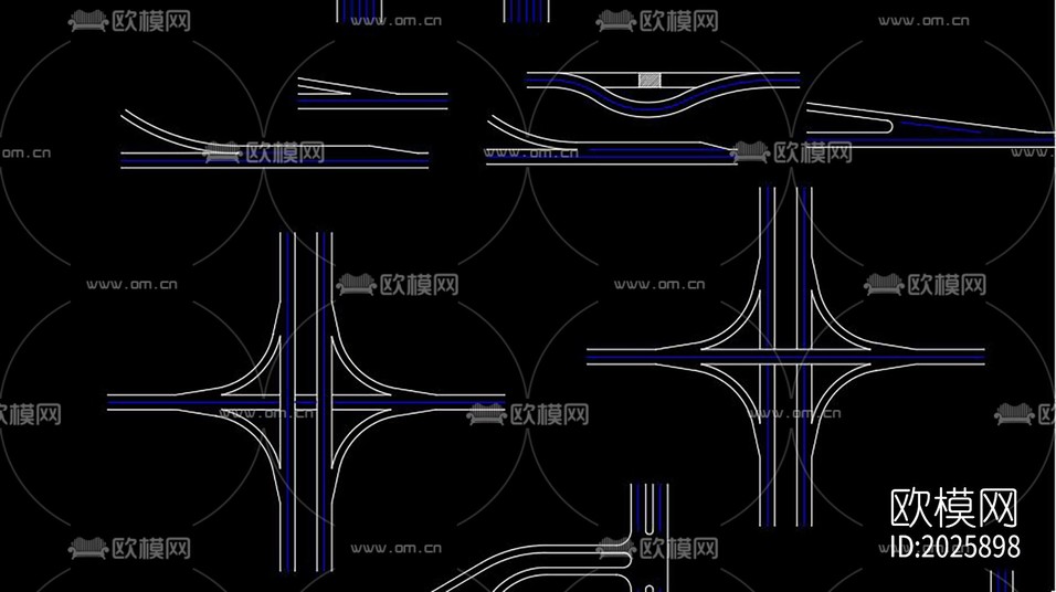 道路規(guī)劃CAD圖庫(kù)下載(渲染圖2)