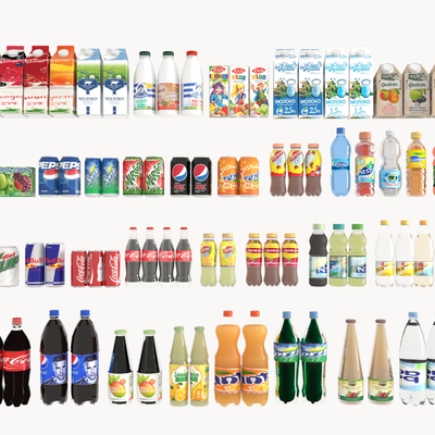  现代饮料牛奶su模型 