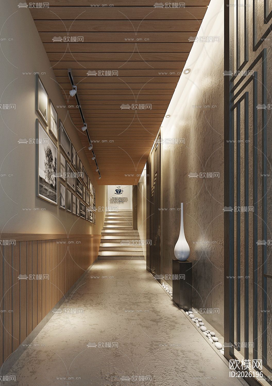 咖啡厅cad施工图下载（渲染图10）