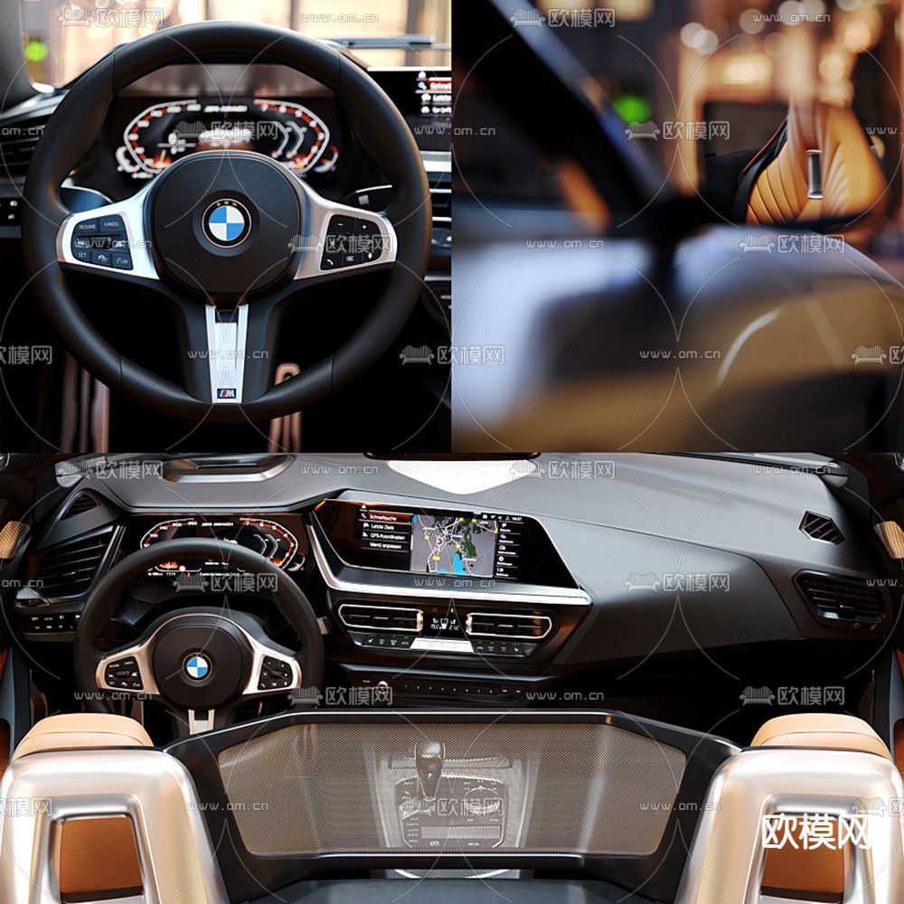 现代宝马汽车3d模型下载（渲染图2）