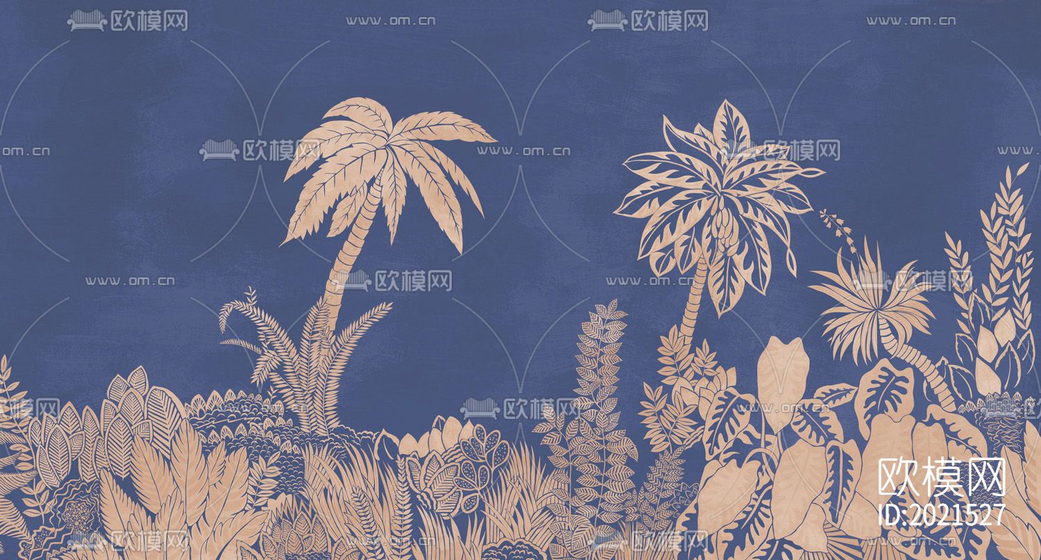 雨林植物壁画壁纸下载（渲染图5）