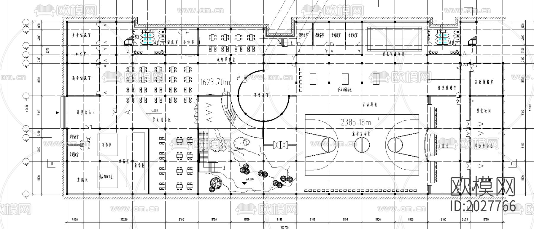 教学综合楼cad施工图下载（渲染图2）