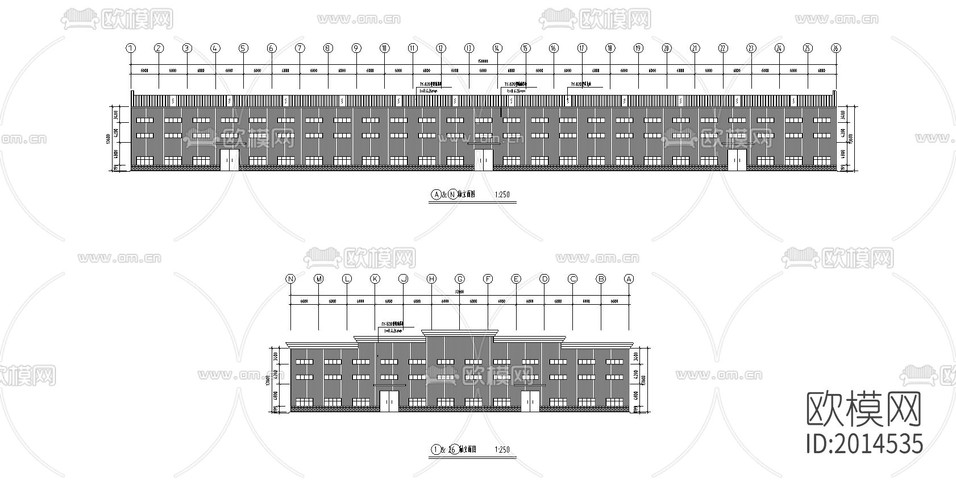 72米X150米钢结构节点大样下载(渲染图1)