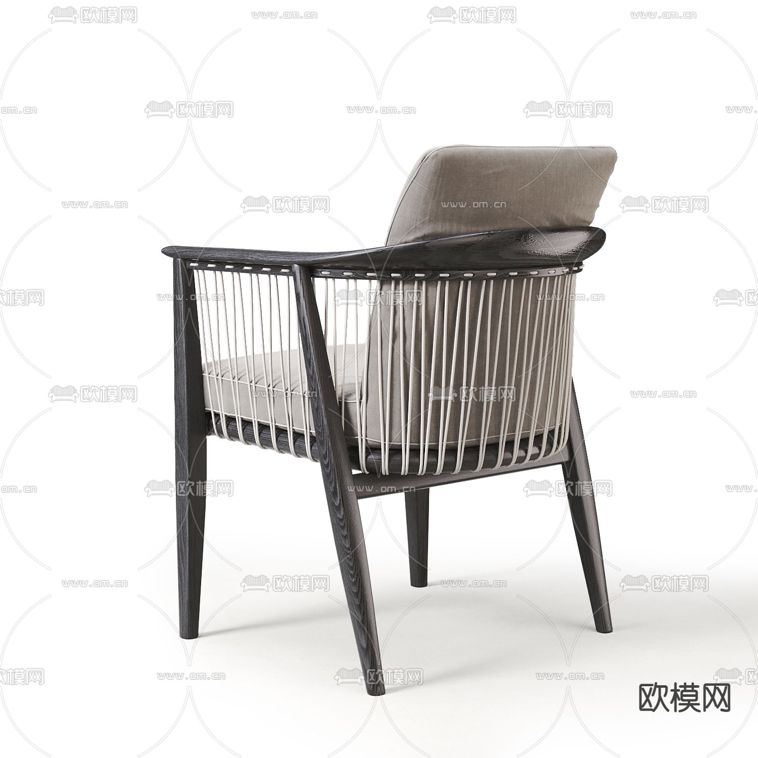 Poltrona Frau 布艺单椅3d模型下载（渲染图3）