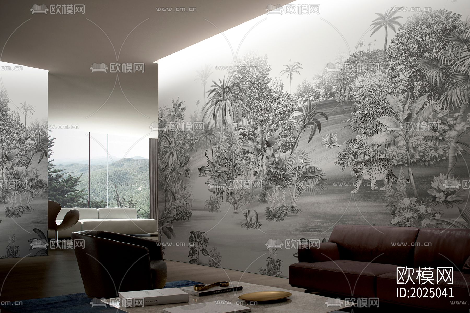 欧式丛林热带雨林壁纸下载（渲染图4）