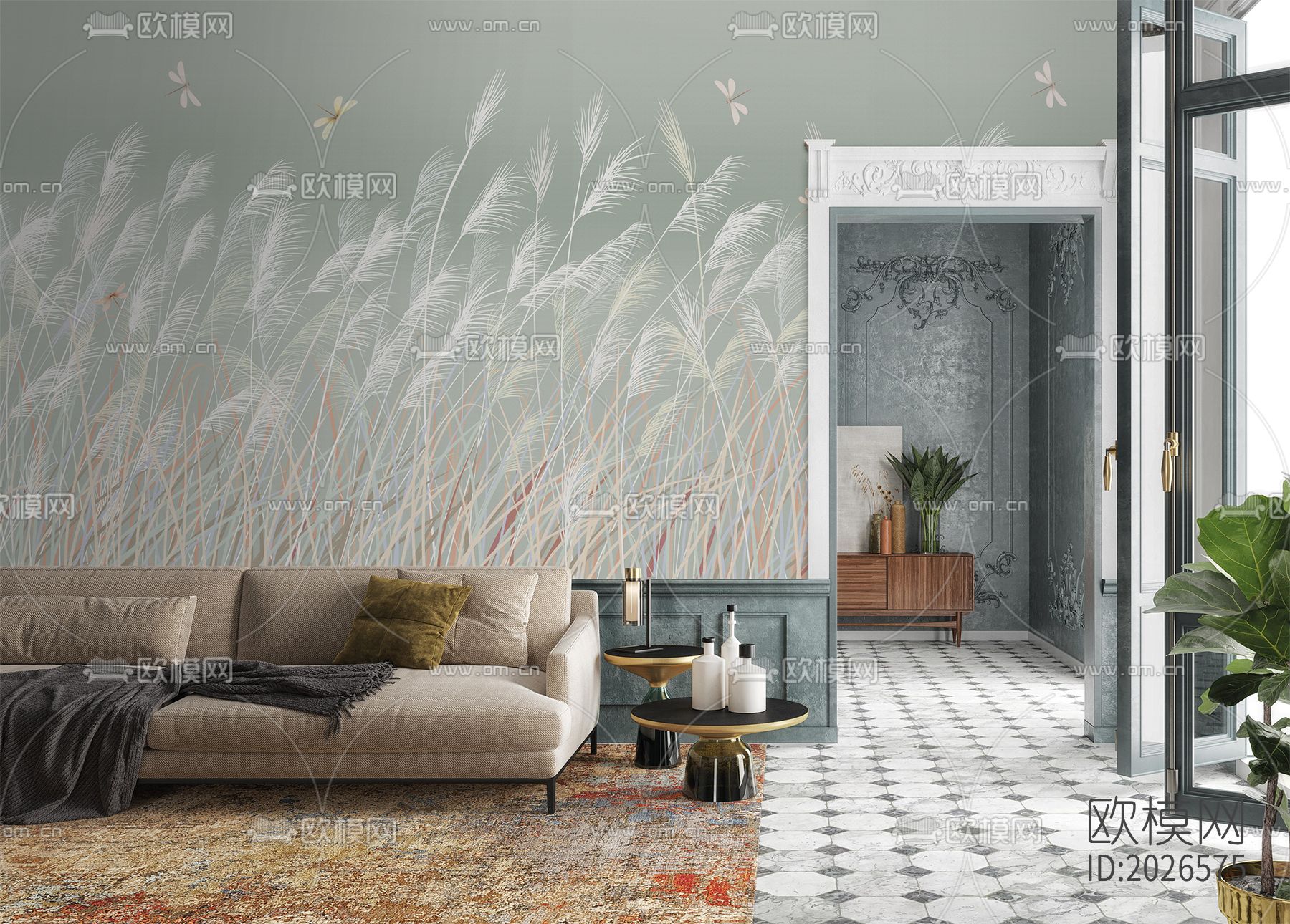 芦苇风景壁纸下载（渲染图3）