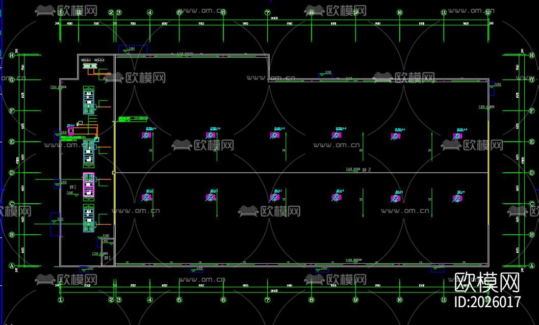 商场配电系统cad施工图下载（渲染图4）