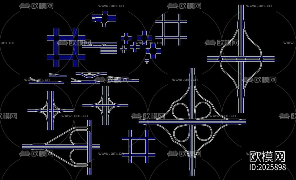 道路規(guī)劃CAD圖庫(kù)下載(渲染圖1)