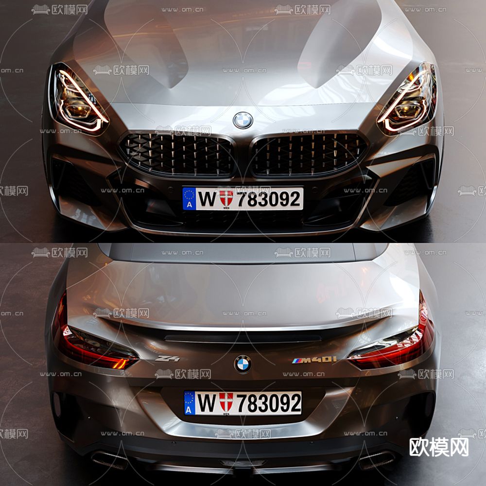 现代宝马汽车3d模型下载（渲染图3）