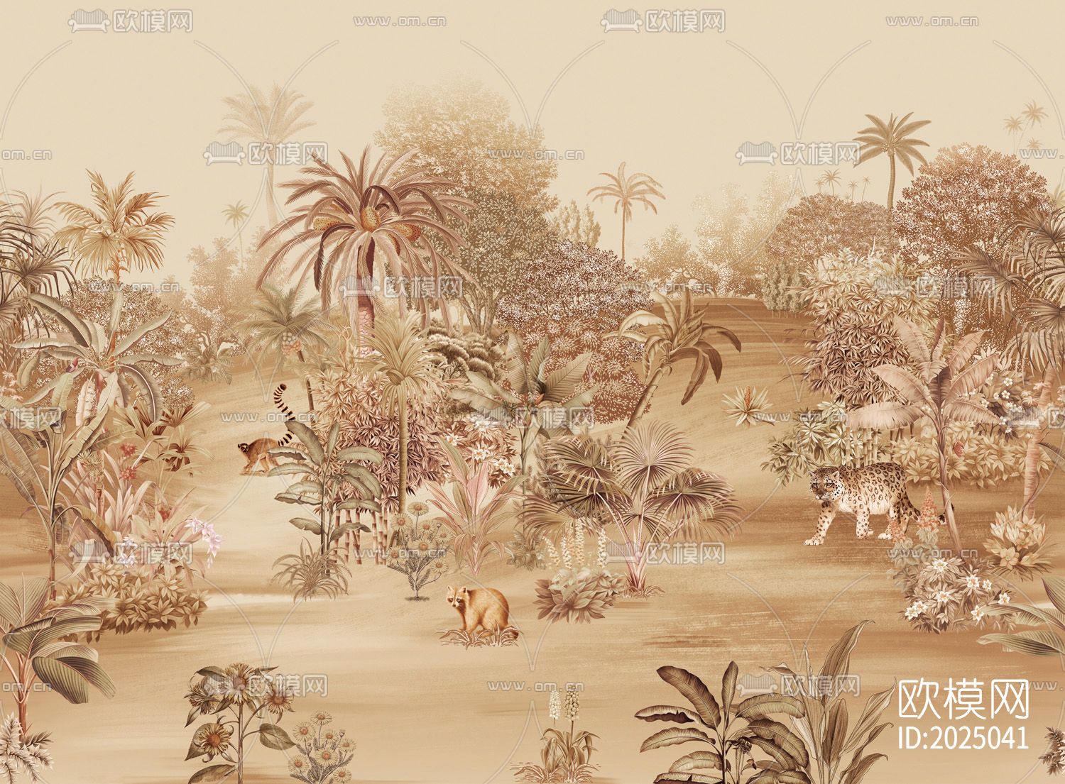 欧式丛林热带雨林壁纸下载（渲染图6）