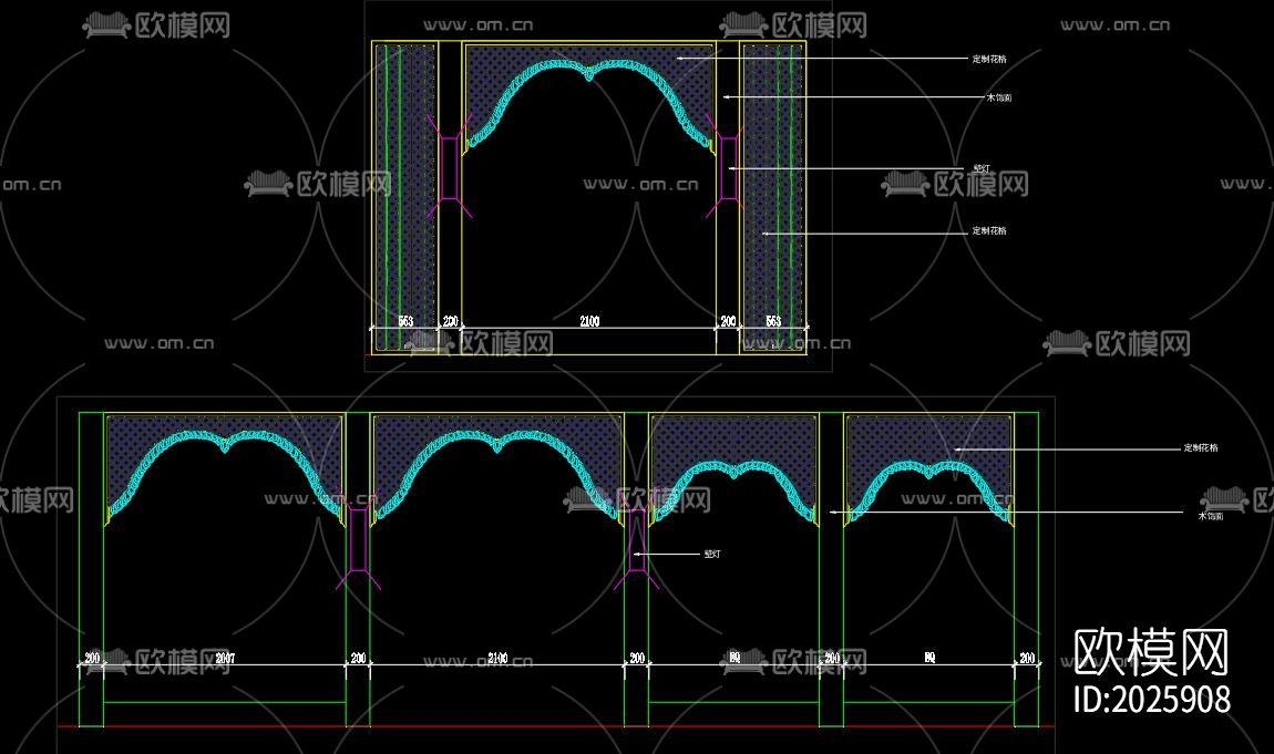 中式雕花节点大样下载（渲染图5）
