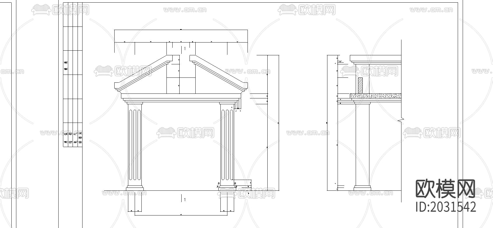 别墅cad平面布置图下载（渲染图3）