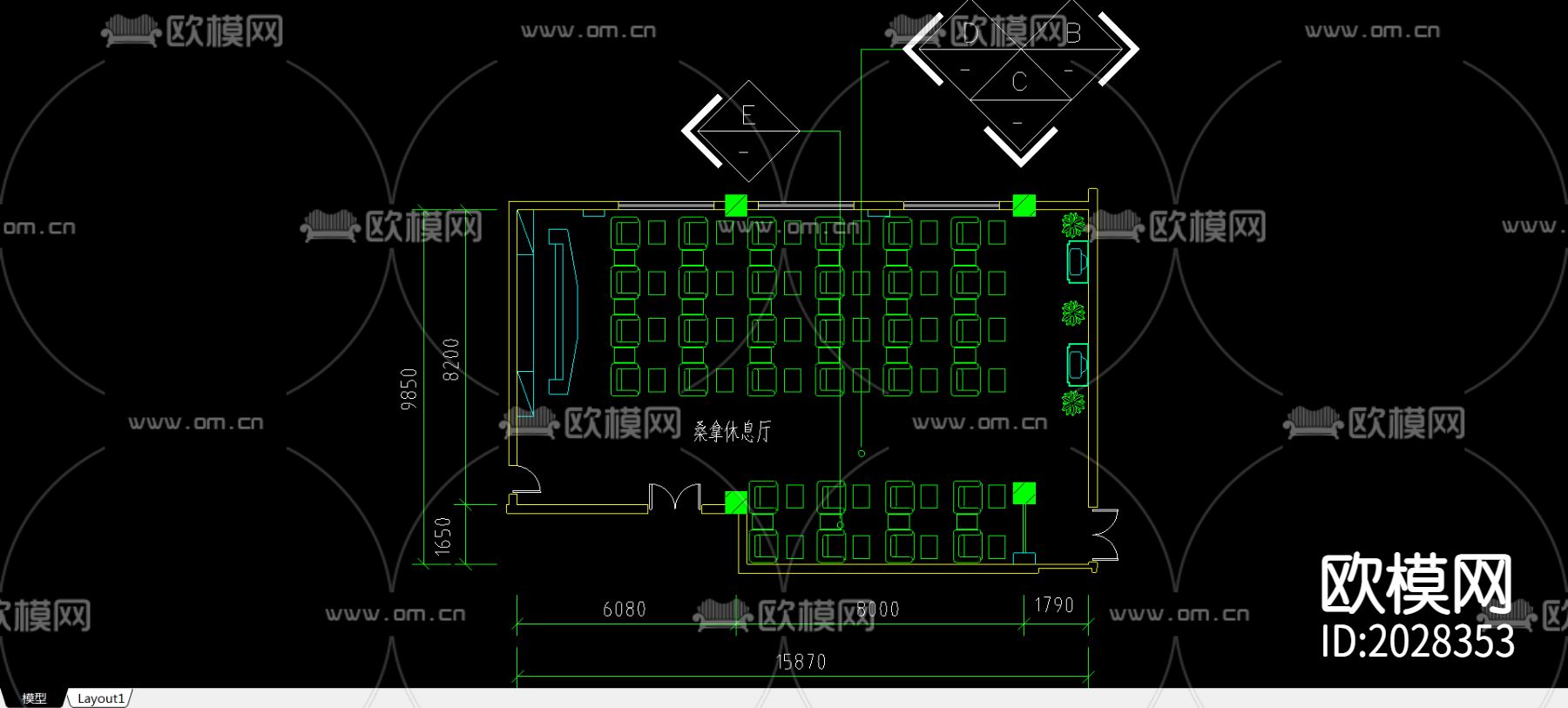 桑拿休息厅平面下载