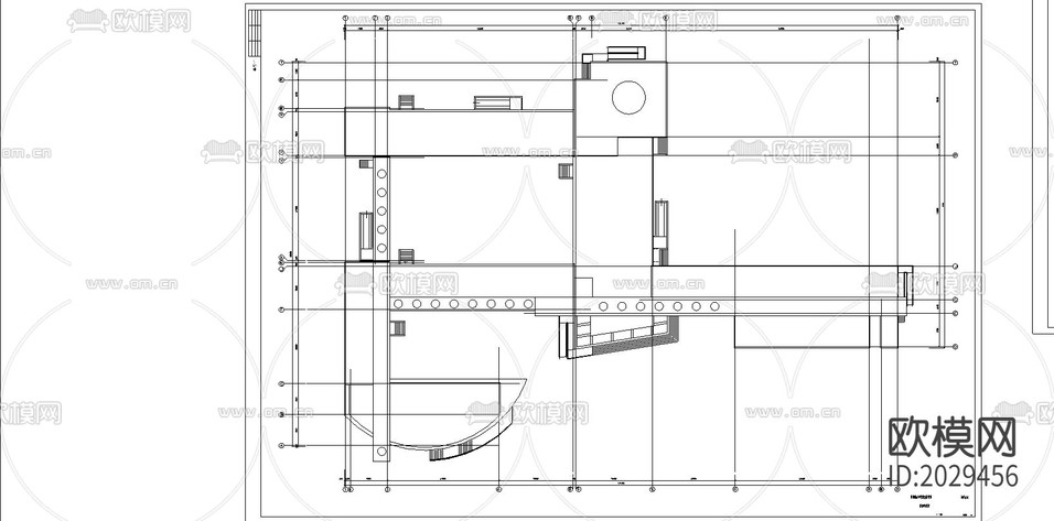 教学楼建筑cad施工图下载(渲染图2)