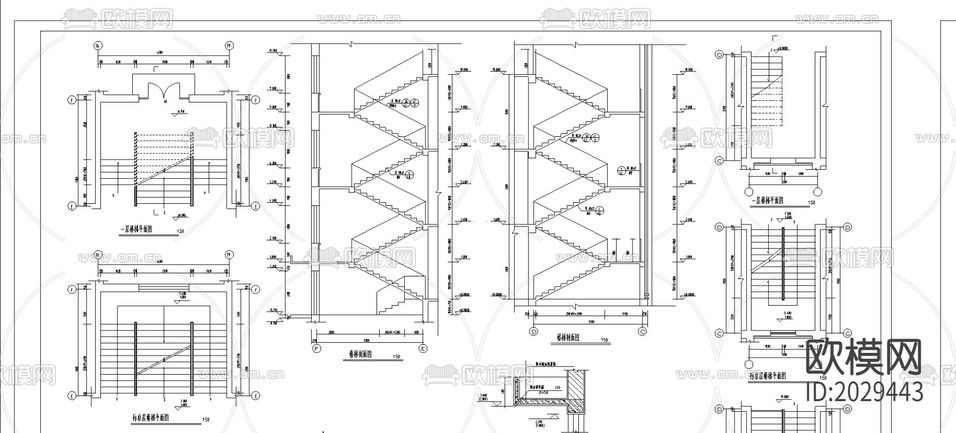 教学楼建筑cad施工图下载(渲染图3)
