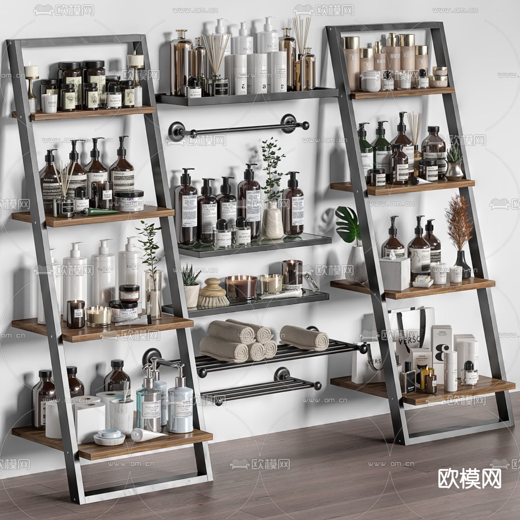 现代化妆品洗涤用品3d模型下载（渲染图1）