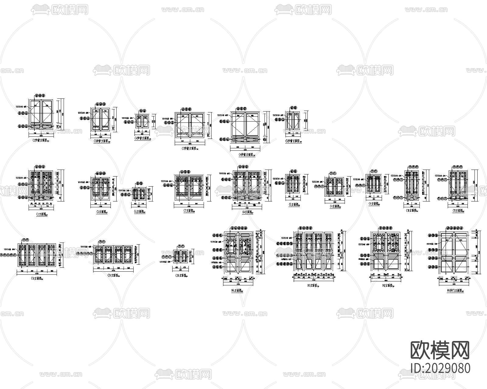 四层古建筑民居建筑下载（渲染图2）