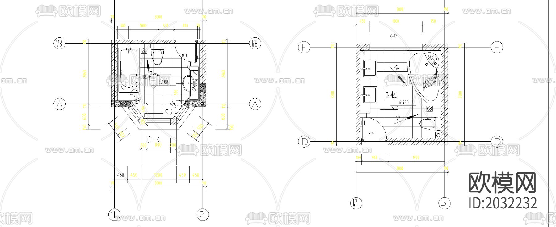 别墅建筑cad施工图下载（渲染图3）