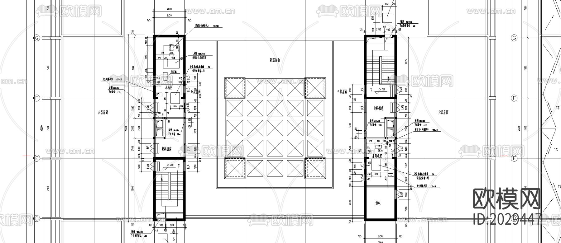 某师范学院施工图纸下载（渲染图2）