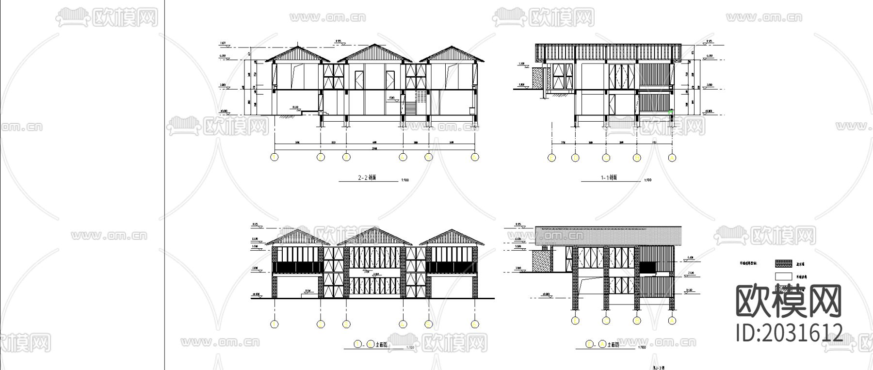 渡假村总统套房cad施工图下载（渲染图1）