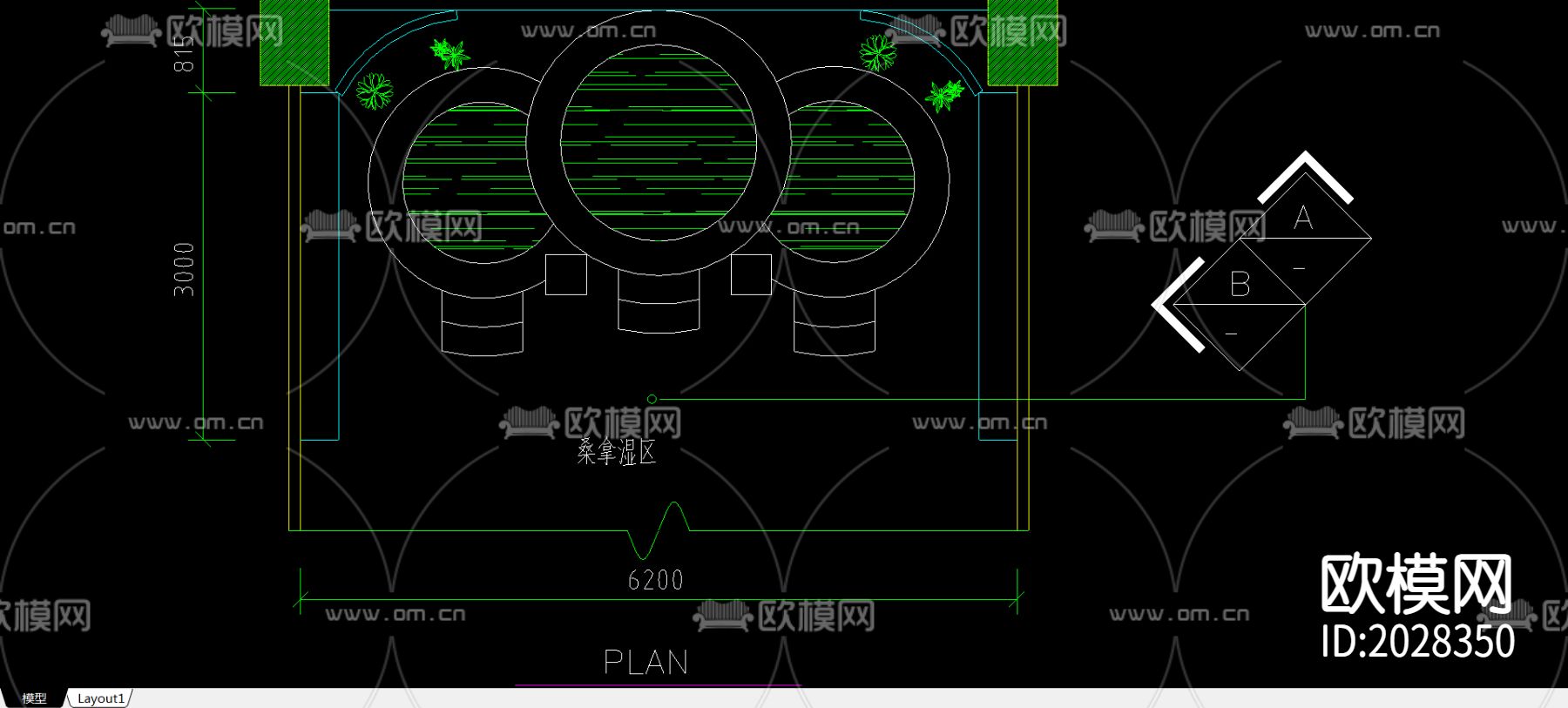 桑拿湿区平面下载