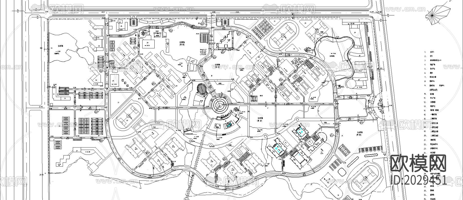 某大学总平面图下载（渲染图1）
