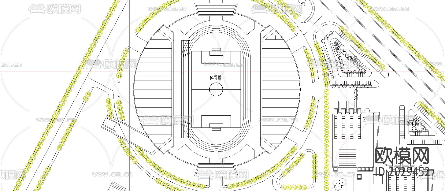 某大学新校区平面图下载（渲染图2）