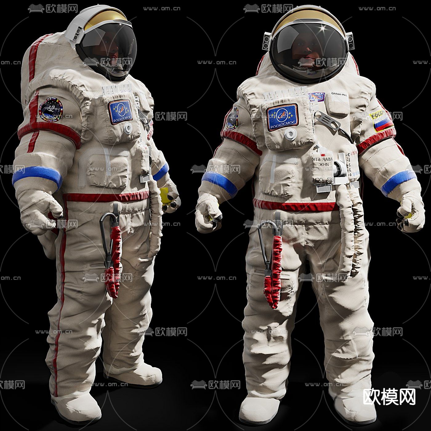 现代太空人航天服3d模型下载