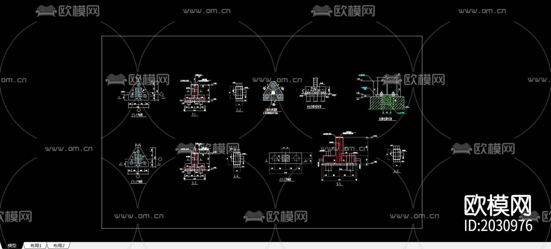 钢框架厂房三桩承台节点大样下载