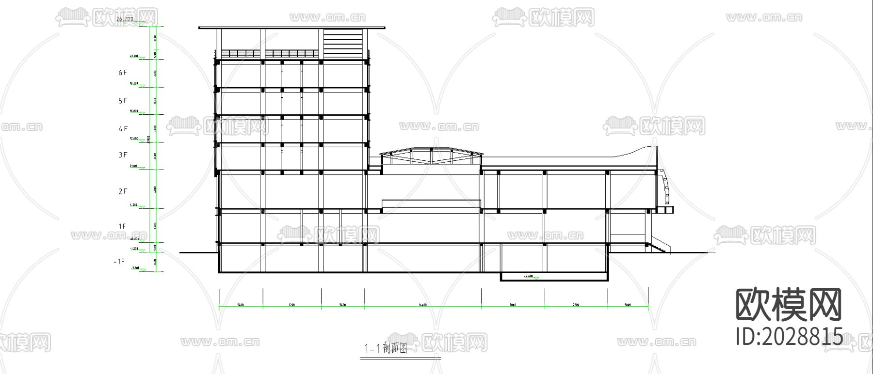 某大学星级会馆建筑CAD施工图下载（渲染图3）