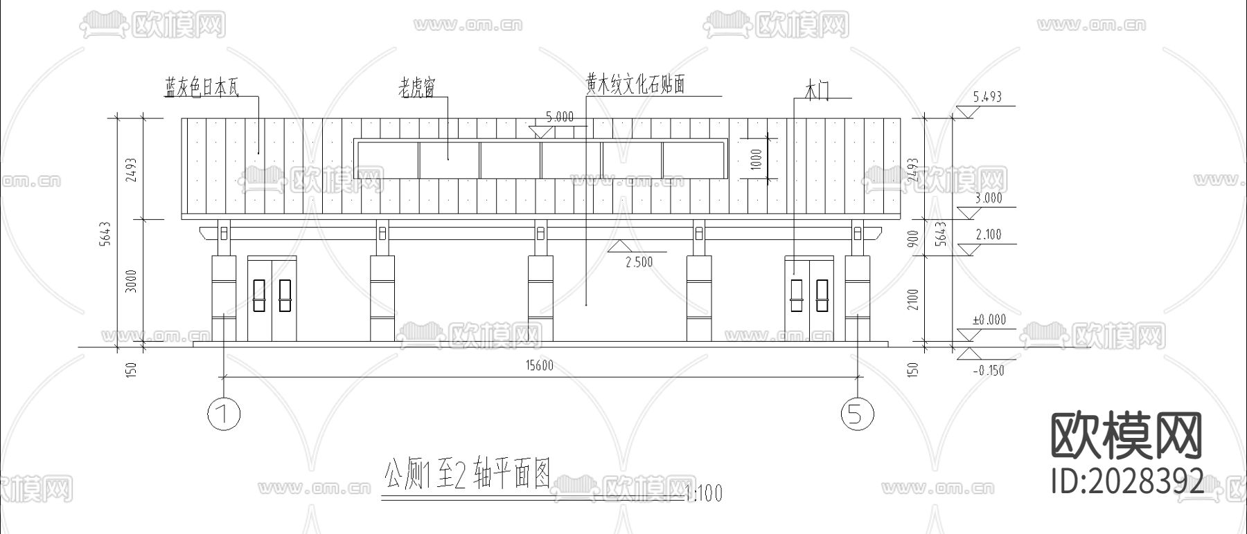 厕所平面图下载（渲染图1）