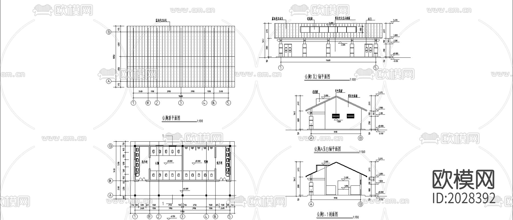 厕所平面图下载（渲染图2）