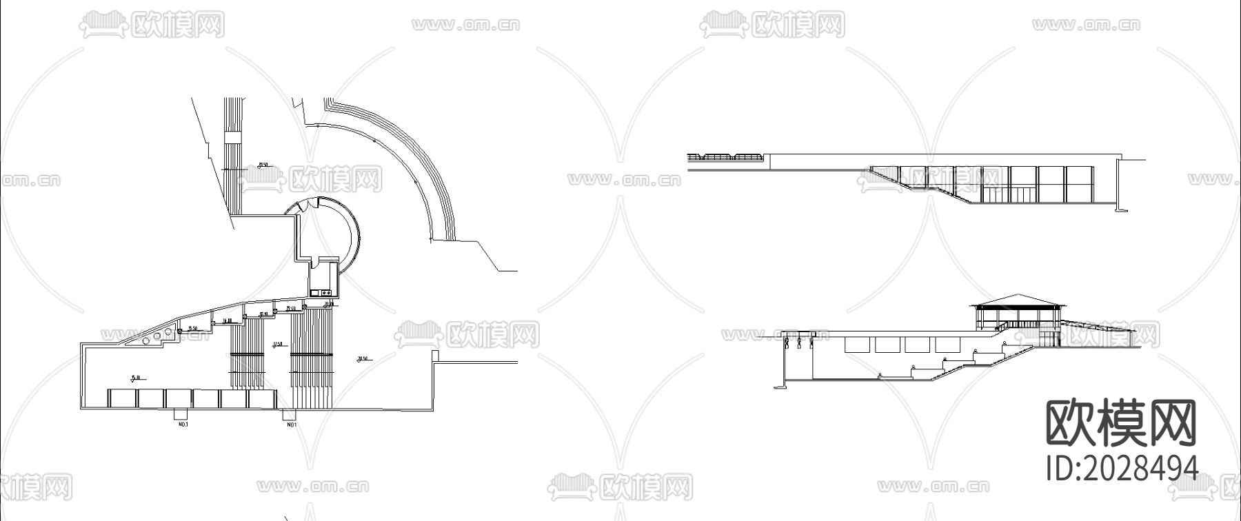 茶室建筑CAD施工图下载