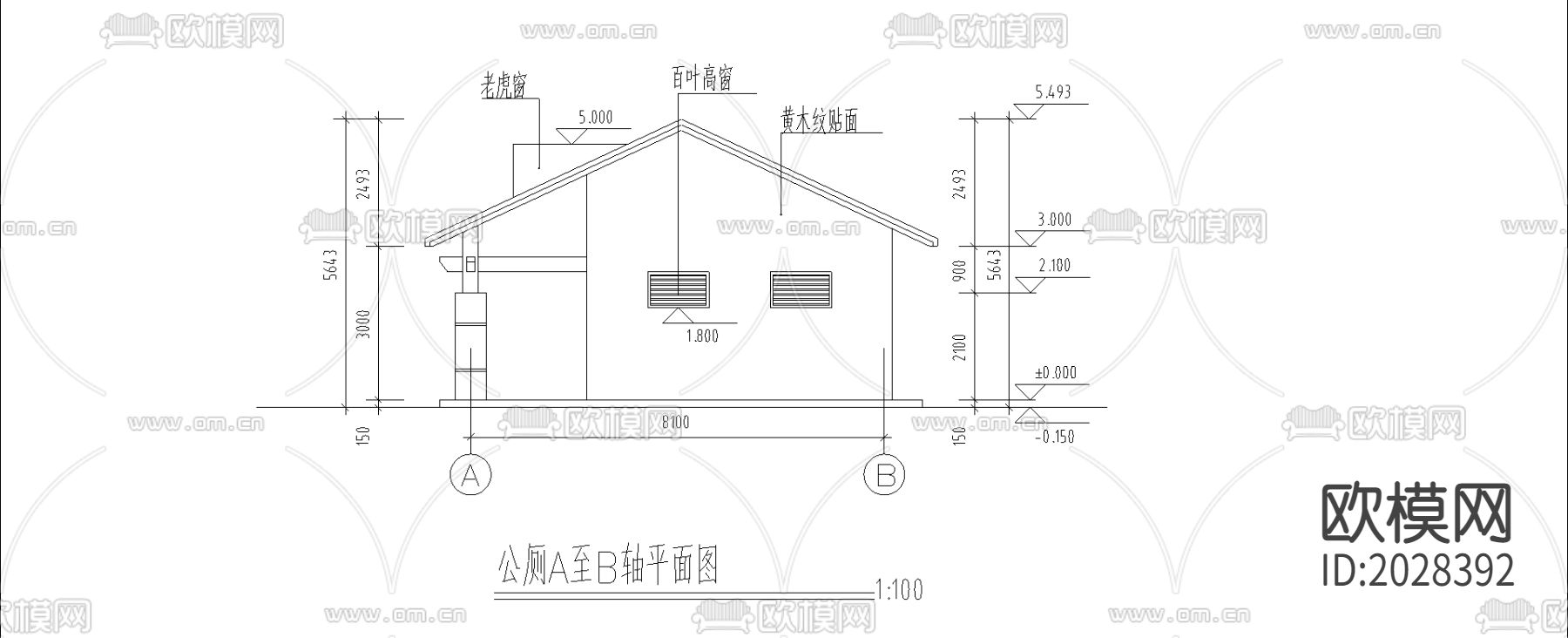 厕所平面图下载（渲染图3）