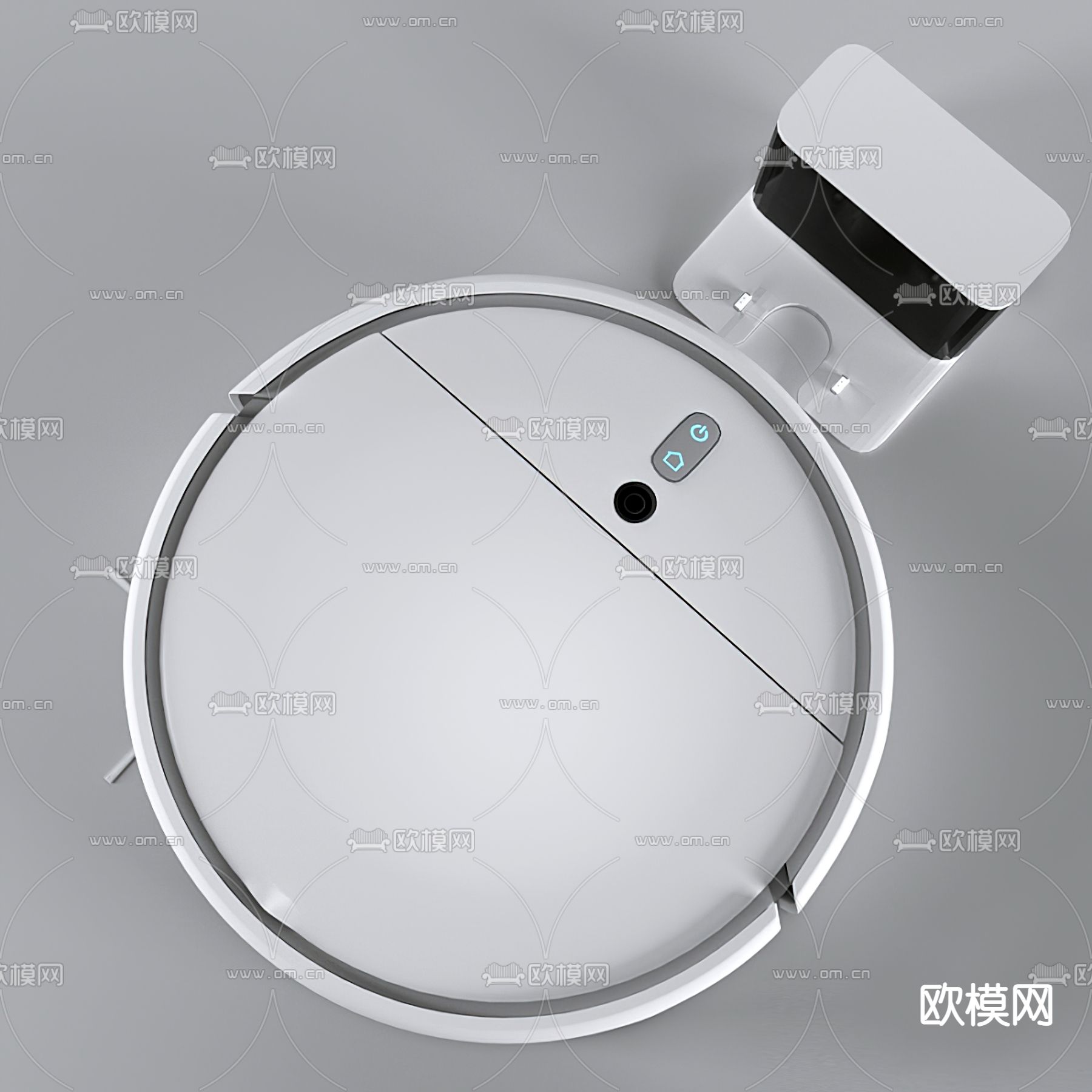 现代扫地机器人3d模型