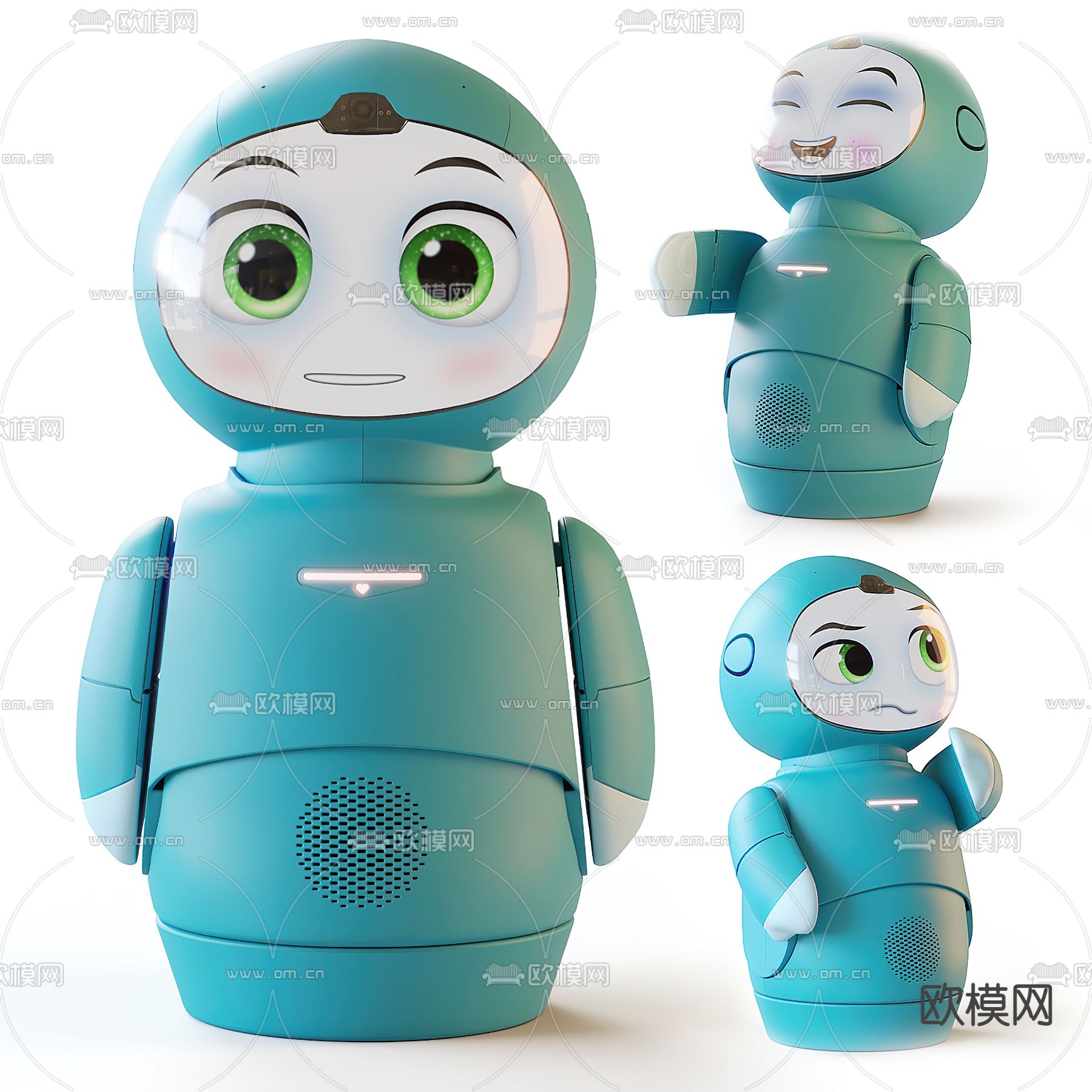 现代儿童智能机器人3d模型下载