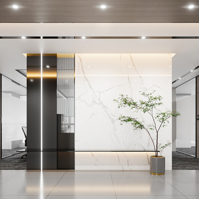  现代公司过道su模型 