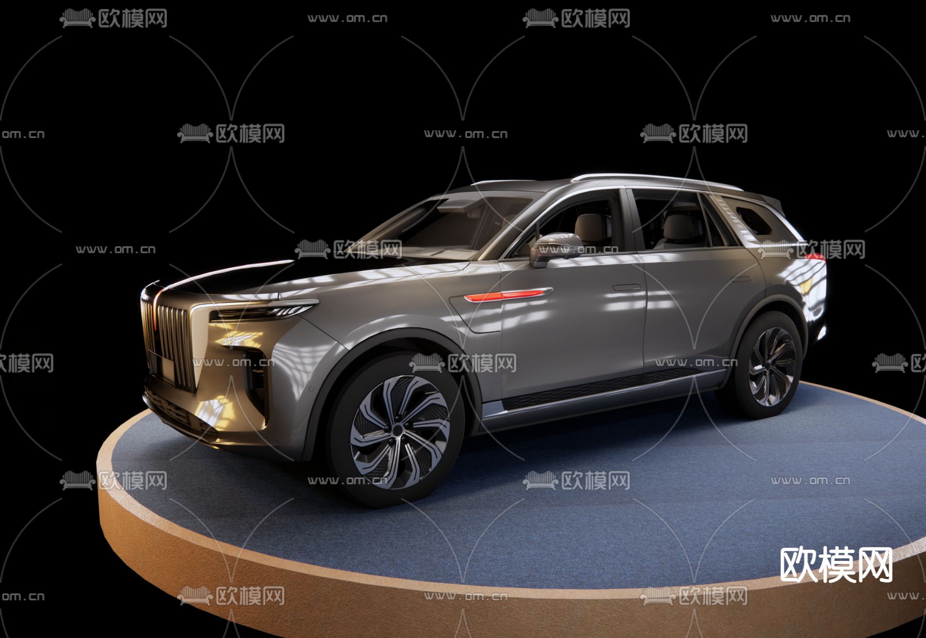 现代红旗H9SUVsu模型下载（渲染图2）