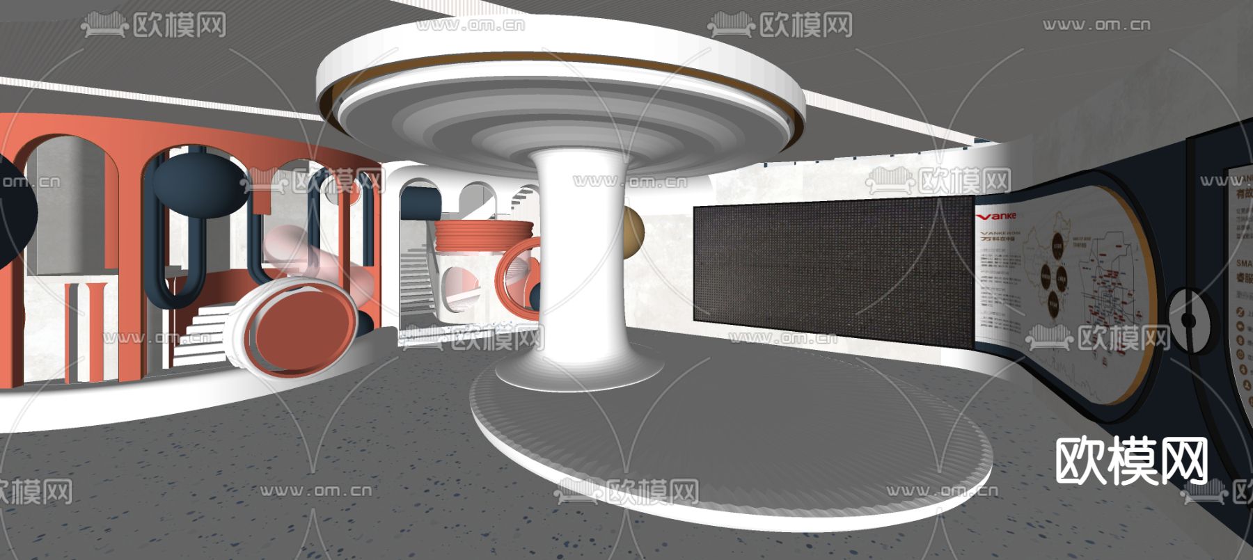 现代儿童园su模型下载（渲染图5）