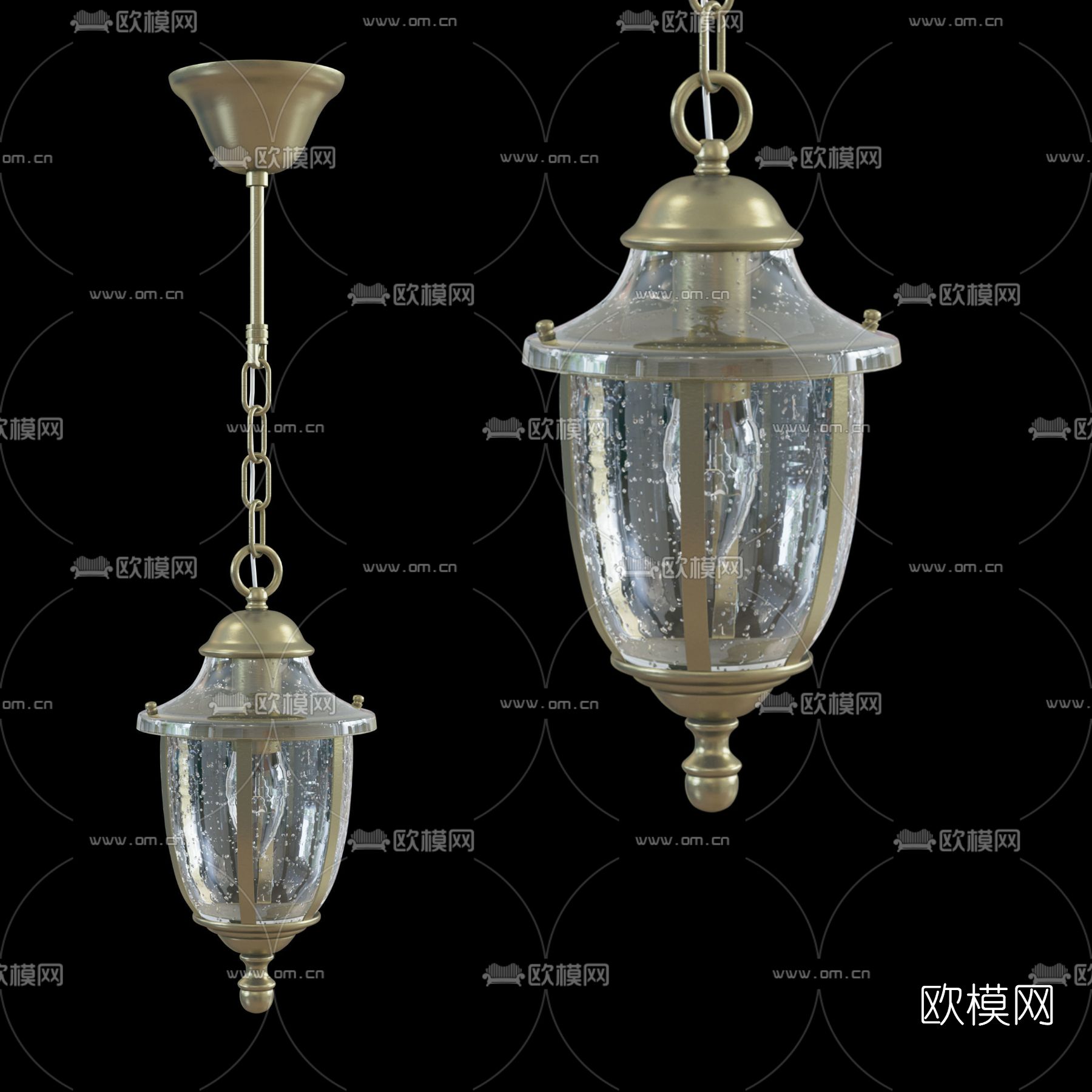 简欧吊灯免费3d模型下载