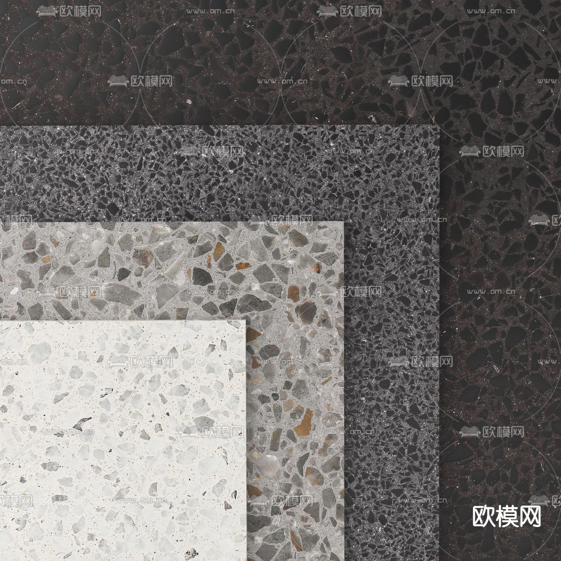 现代水磨石3d模型下载（渲染图1）