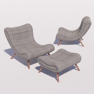  现代懒人躺椅su模型 