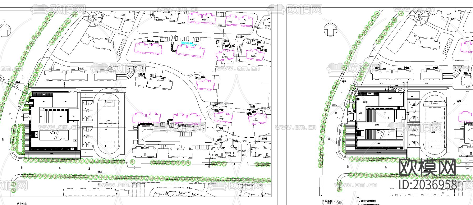 小学cad施工图下载（渲染图1）