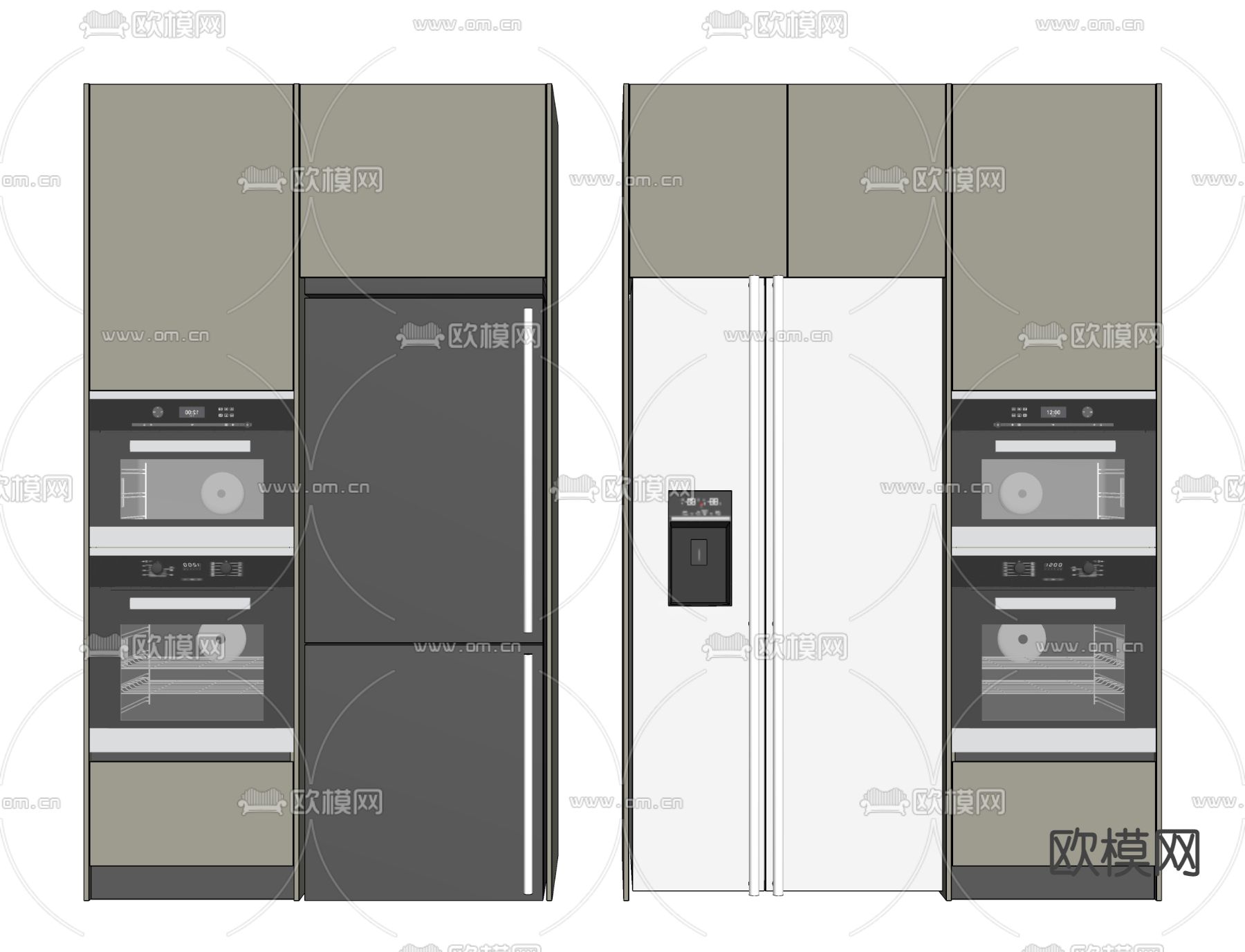 现代冰箱su模型
