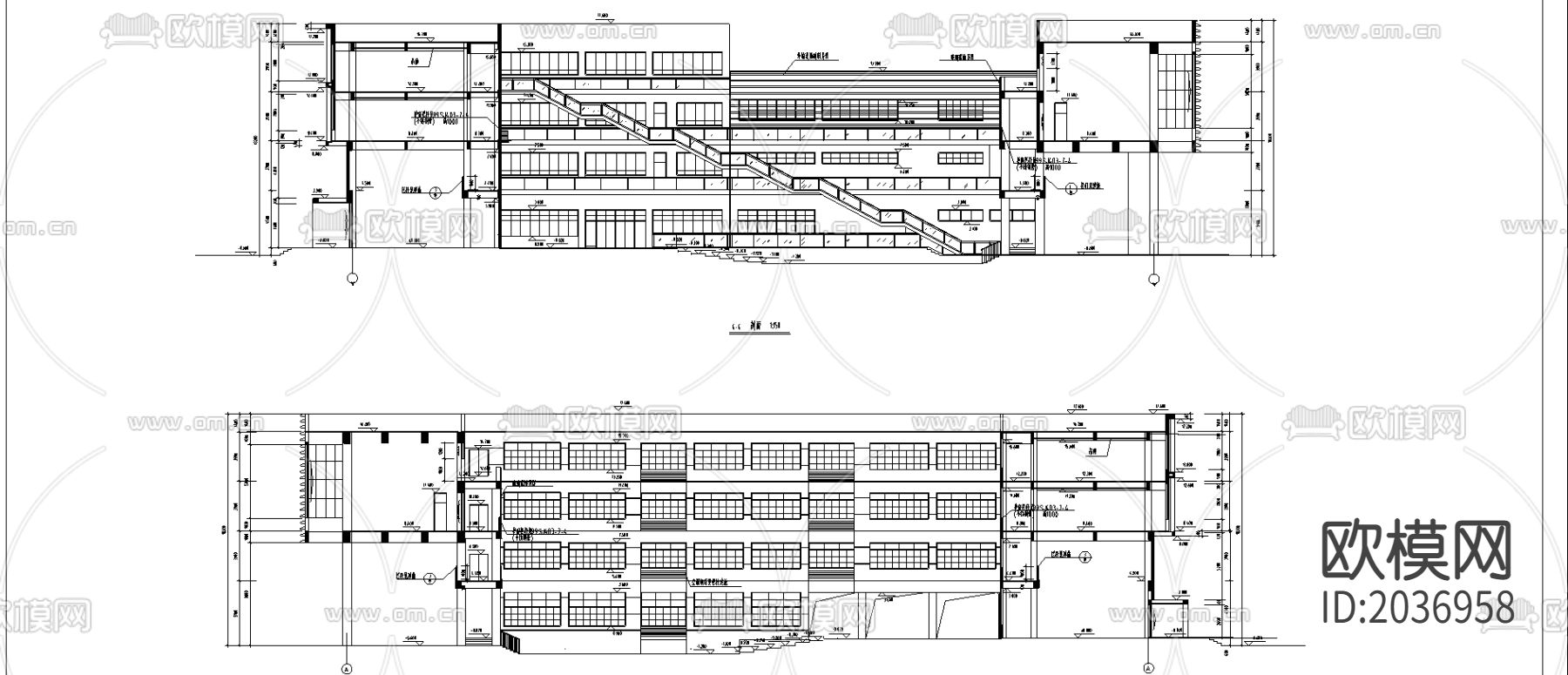 小学cad施工图下载（渲染图3）