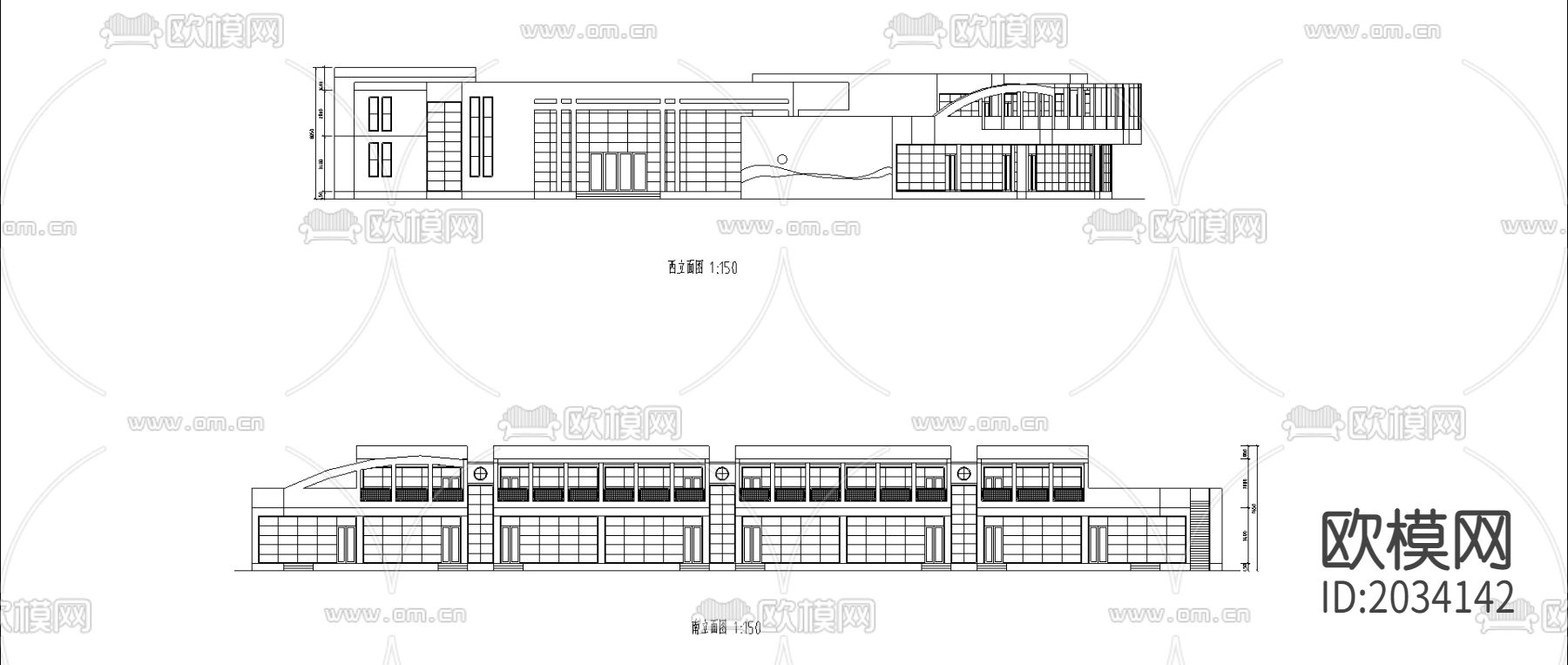 8班幼儿院cad施工图下载（渲染图1）