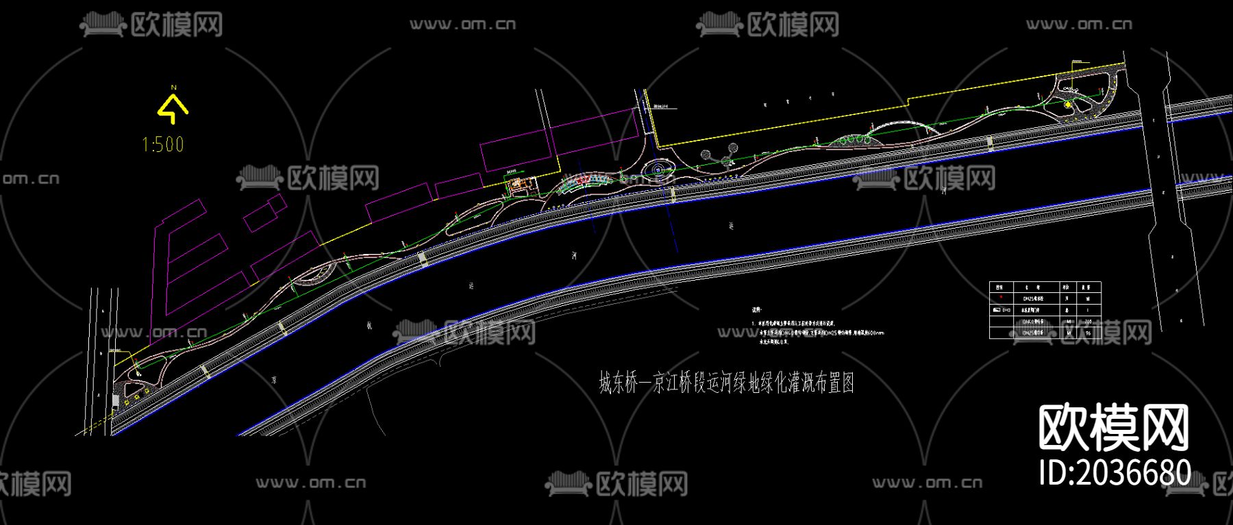 绿地灌溉cad图库下载