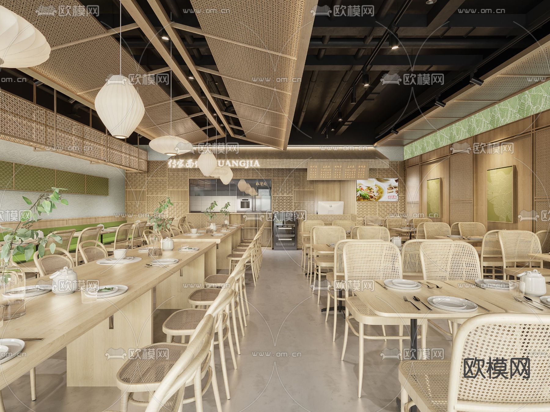 现代快餐店3d模型